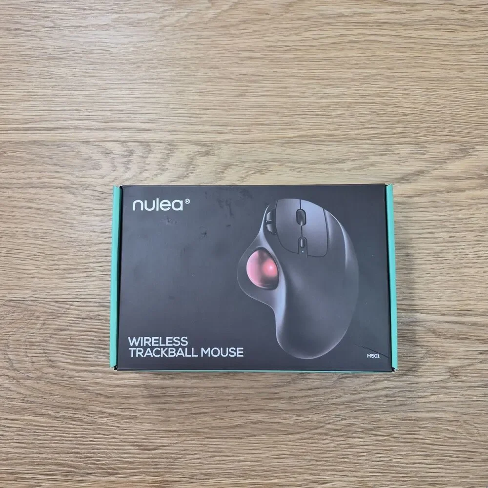 Nulea M501 Wireless Trackball Mouse Rechargeable Ergonomic Easy Thumb Control